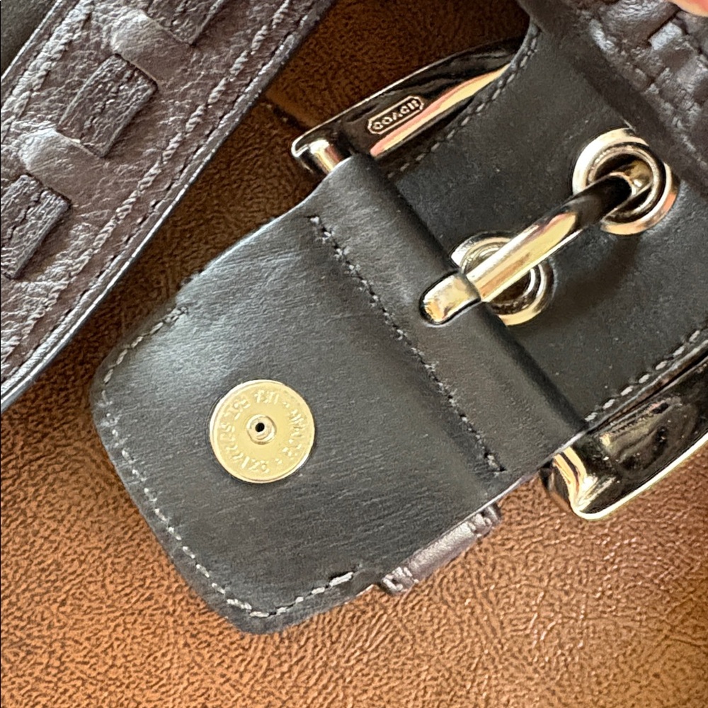 Coach Y2K SoHo Black Leather Large Dome Satchel - Excellent Condition! - Picture 9 of 10